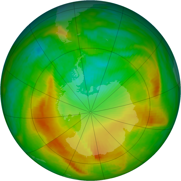 Antarctic ozone map for 20 November 1981